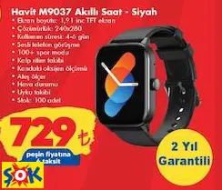 HAVİT M9037 AKILLI SAAT - SİYAH